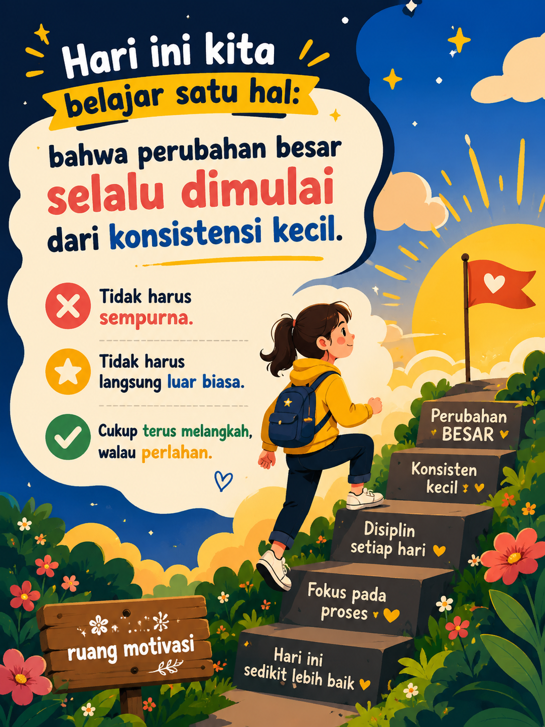 Motivasi Siswa: Perubahan Besar Dimulai dari Konsistensi Kecil